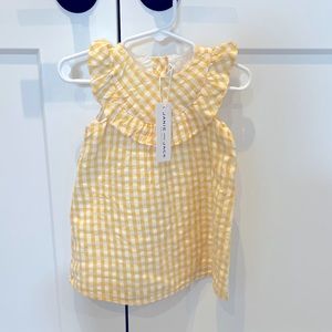 Janie and Jack Yellow Gingham Dress